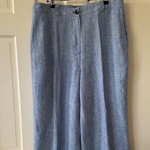 Boden Chambray Blue Linen Pants